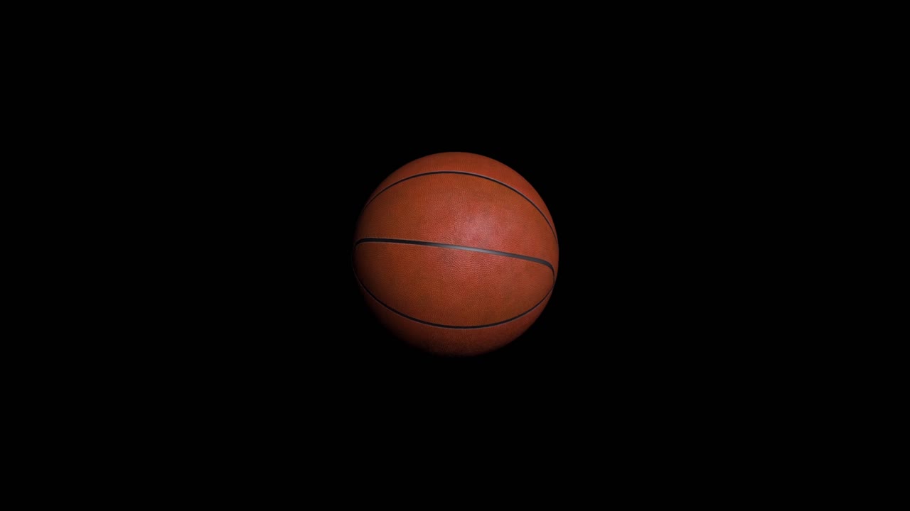 Basketball on a black background