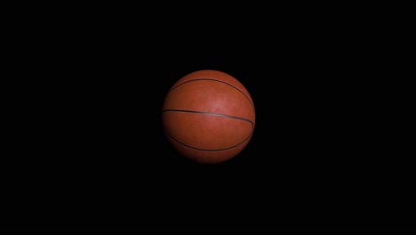 basketball on a black background