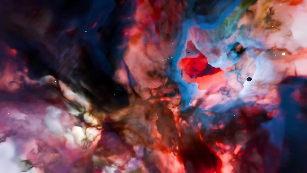 Nebulosa cosmica vibrante e colorata con stelle e nubi di gas