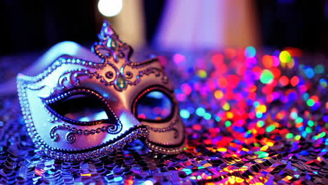 venetian mask on sequins