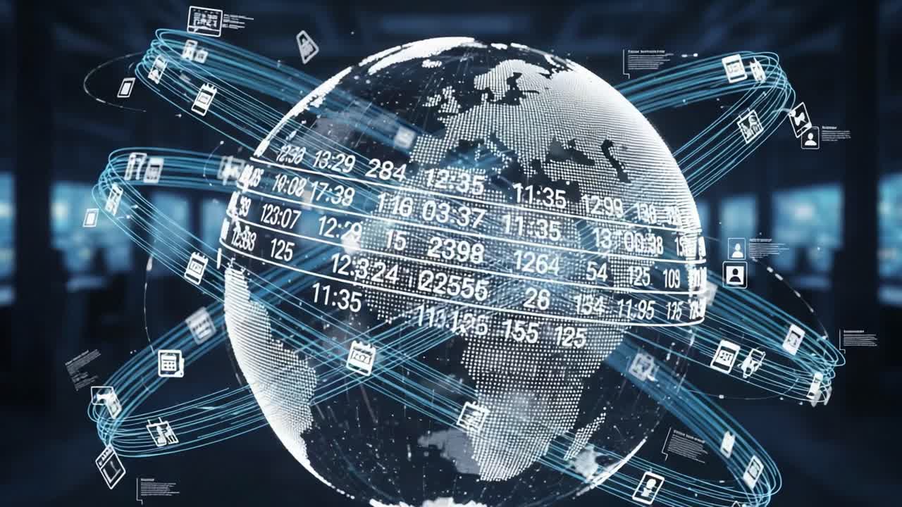 A Dynamic Representation of Global Connectivity and Data Flow: Visualizing the Interconnected World Through Digital Information Streams