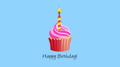 animated closeup happy birthday text on holiday background 35