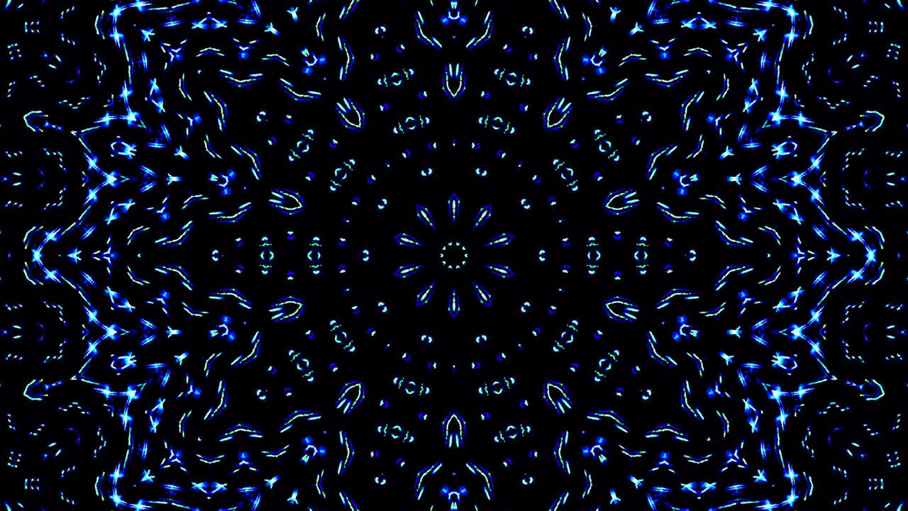 Beautiful abstract kaleidoscope that shines, a radiant light that regulates the subtle movements