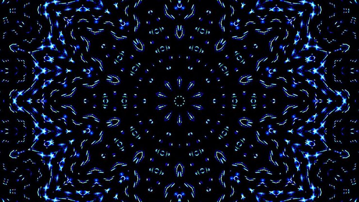 Beautiful abstract kaleidoscope that shines, a radiant light that regulates the subtle movements