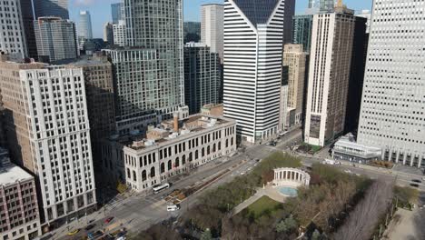 chicago aerial view of millennium park