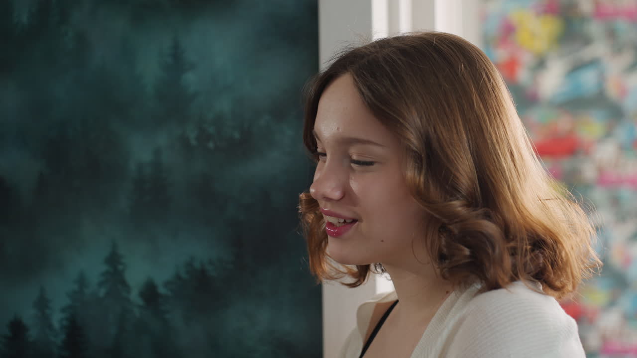 Joyful Makeup Moment, Expressive Scene Of Woman Laughing With Friend Holding Lipstick Nearby, Spontaneous And Cheerful Interaction Captured Between Woman And Friend During Makeup Unveiling