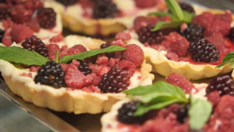 delicious raspberry and blackberry tarts