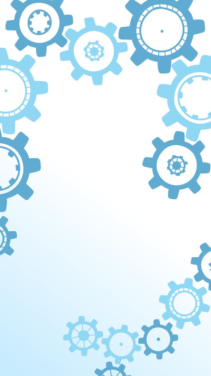 Abstract Blue Gears Background