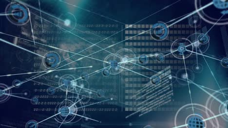 Animation-of-data-processing-over-network-of-connections