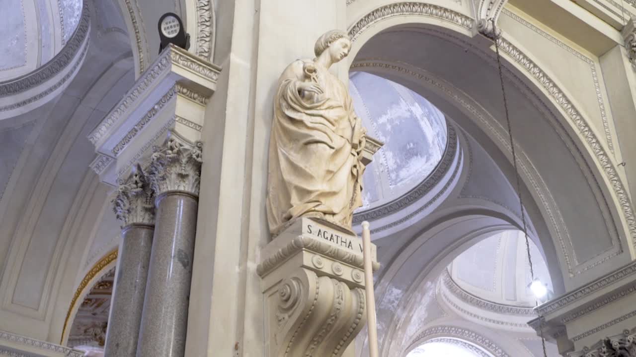 Statue of Saint Agatha in a Church