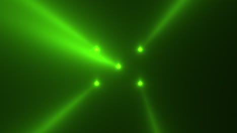 Animation-motion-green-glowing-spotlight-beams-on-dark-background-in-stage-5