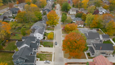 Empuje-Hacia-Abajo-Una-Bonita-Calle-Suburbana-En-El-Barrio-De-Kirkwood-En-St