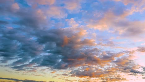 Mesmerizing-view-of-colorful-static-cirrocumulus-clouds-in-sky-during-golden-hour