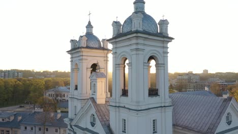 drone vista aérea de la iglesia carmelita de st