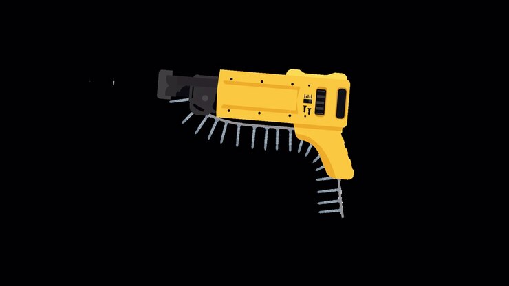 Animated Automatic Screwdriver Driving Screws