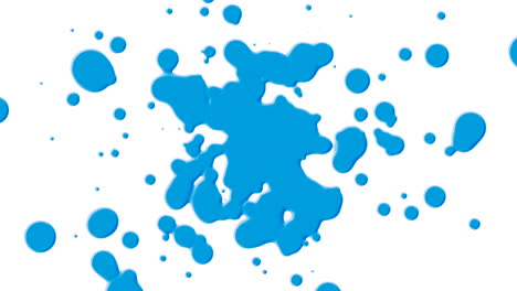 animation motion abstract blue liquid spots white splash background 1