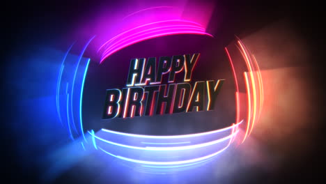 Happy-Birthday-with-neon-colorful-lines