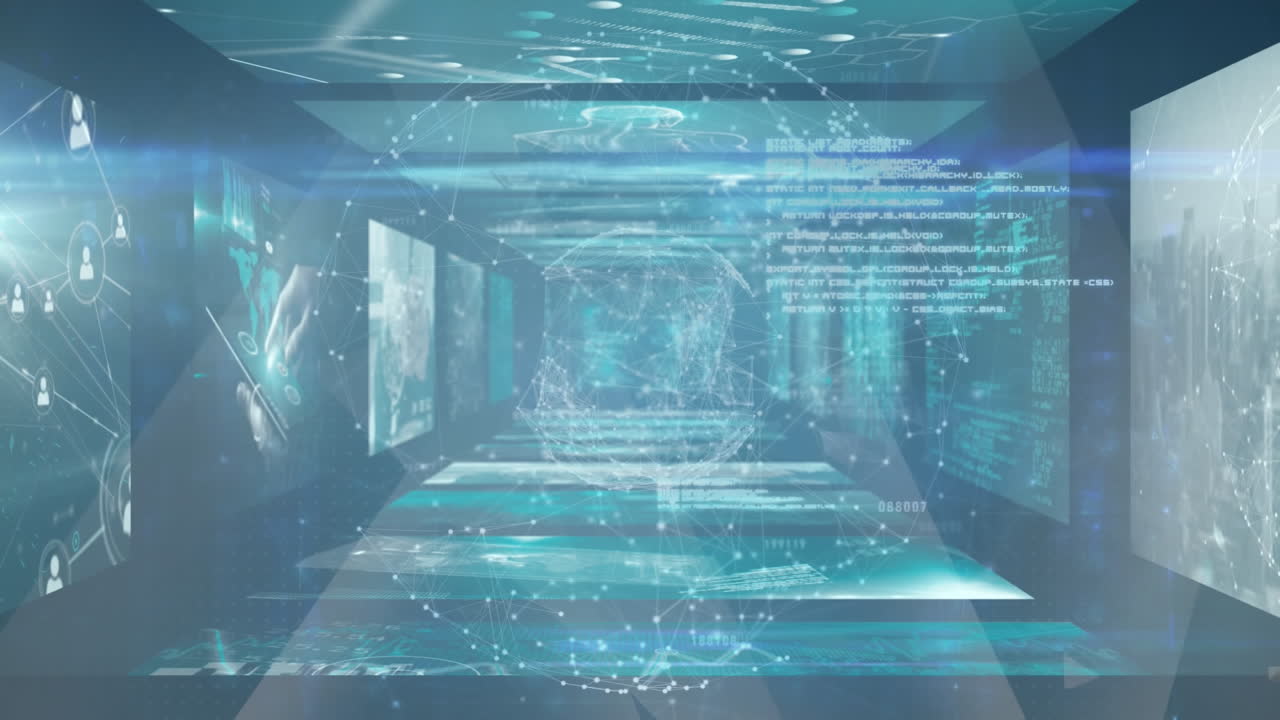 데이터 처리와 함께 지구와 화면의 애니메이션