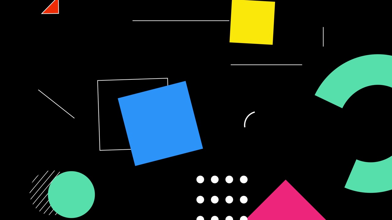 Dynamic Abstract Geometric Shapes Animation Loop