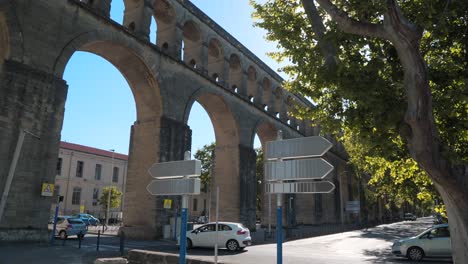 move to aqueduc saint-clément in the morning, montpellier - france