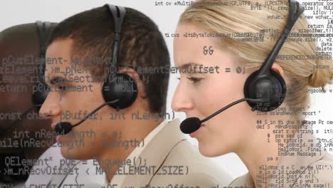 call centre agents with interface codes