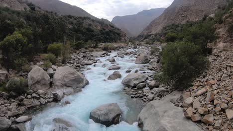 clear water river at peruvian highlands