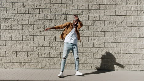 man dancing in the street