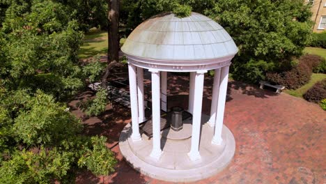 aerial orbit of the old well in chapel hill nc, north carolina on the unc chapel hill campus