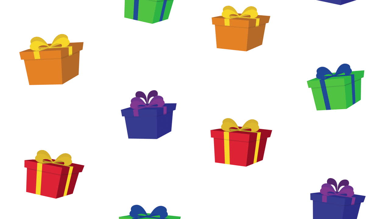 gifts presents commerce pattern animation