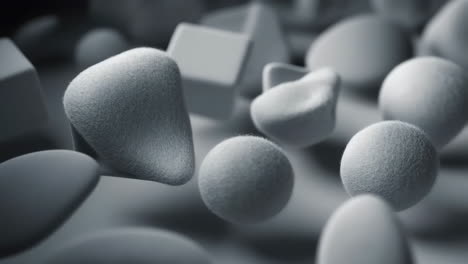 abstract fuzzy grey shapes