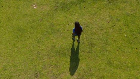 a man breathes freely in the open