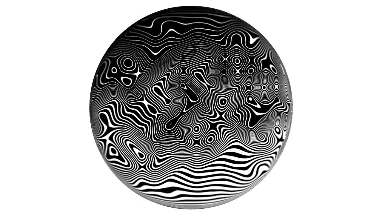 fondo de animación de movimiento de patrón de línea de cebra. 4k. en un fondo blanco, en un círculo. bucles, rizos, transiciones.