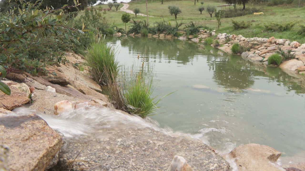 Rustic Water Feature in a Countryside Garden
