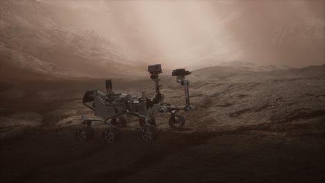 el rover curiosity de marte explora la superficie del planeta rojo