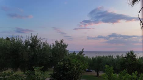golden hour timelapse mediterranean sea view seaview moving clouds halkidiki summer greece