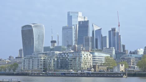 view of skyscrapers of london, uk. static view