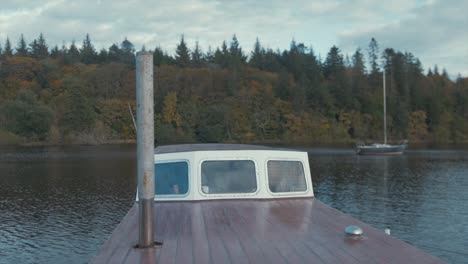 chimney setup aboard eighty year old wooden boat