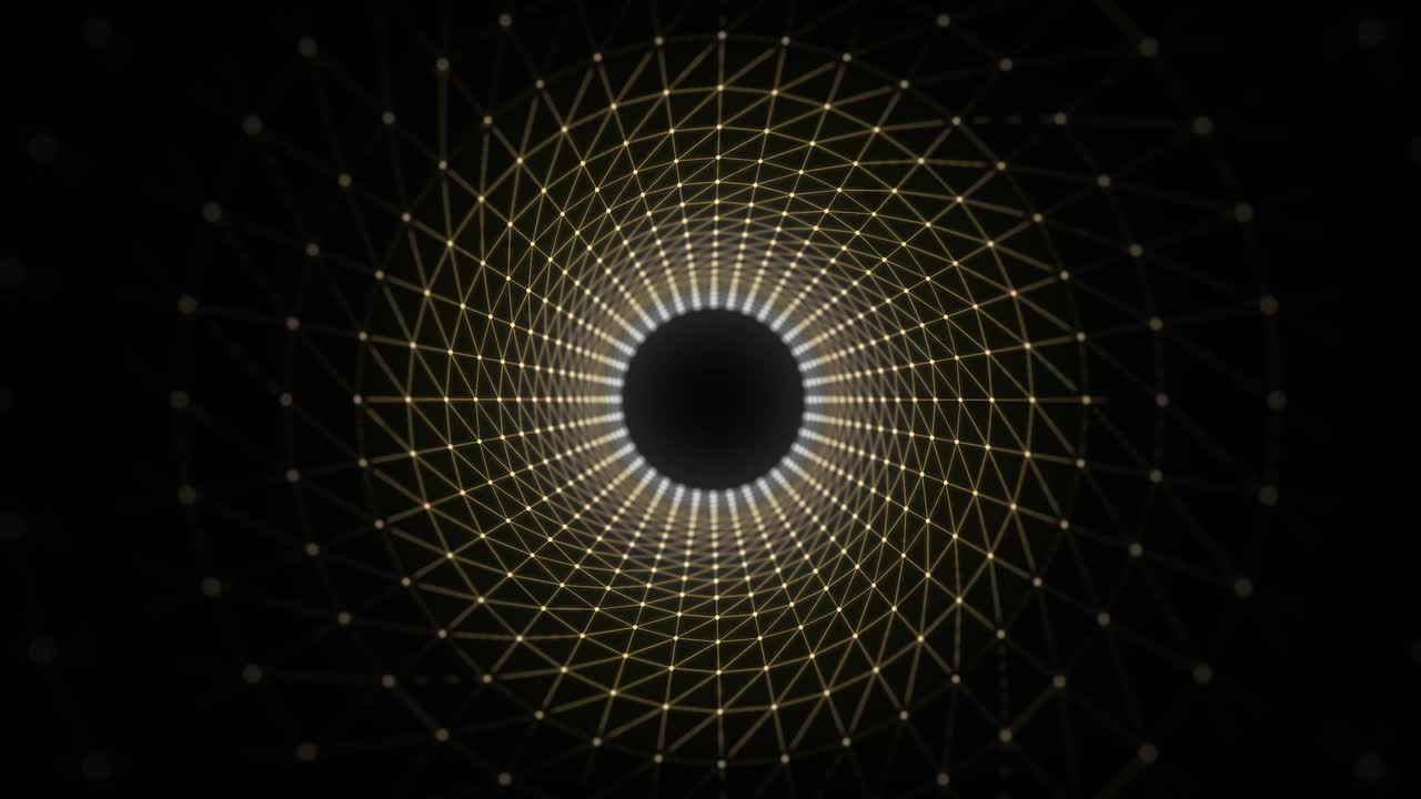 puntos circulares abstractos fondo de movimiento del túnel 4k
