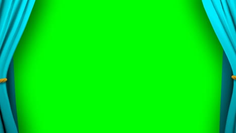 curtains opening and closing stage theater cinema green screen 4k