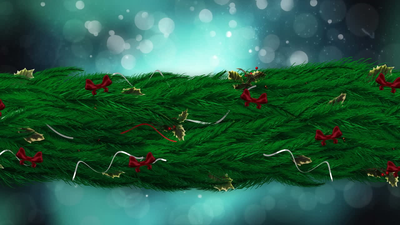 얼룩 위에 있는 소나무 가지의 애니메이션.