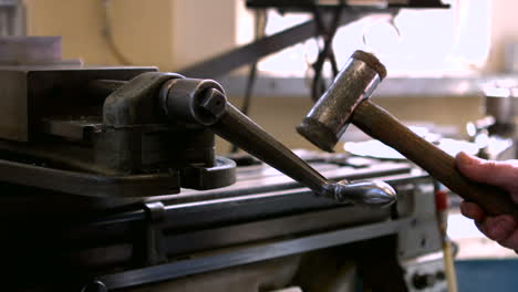 engineering machine in metal workshop