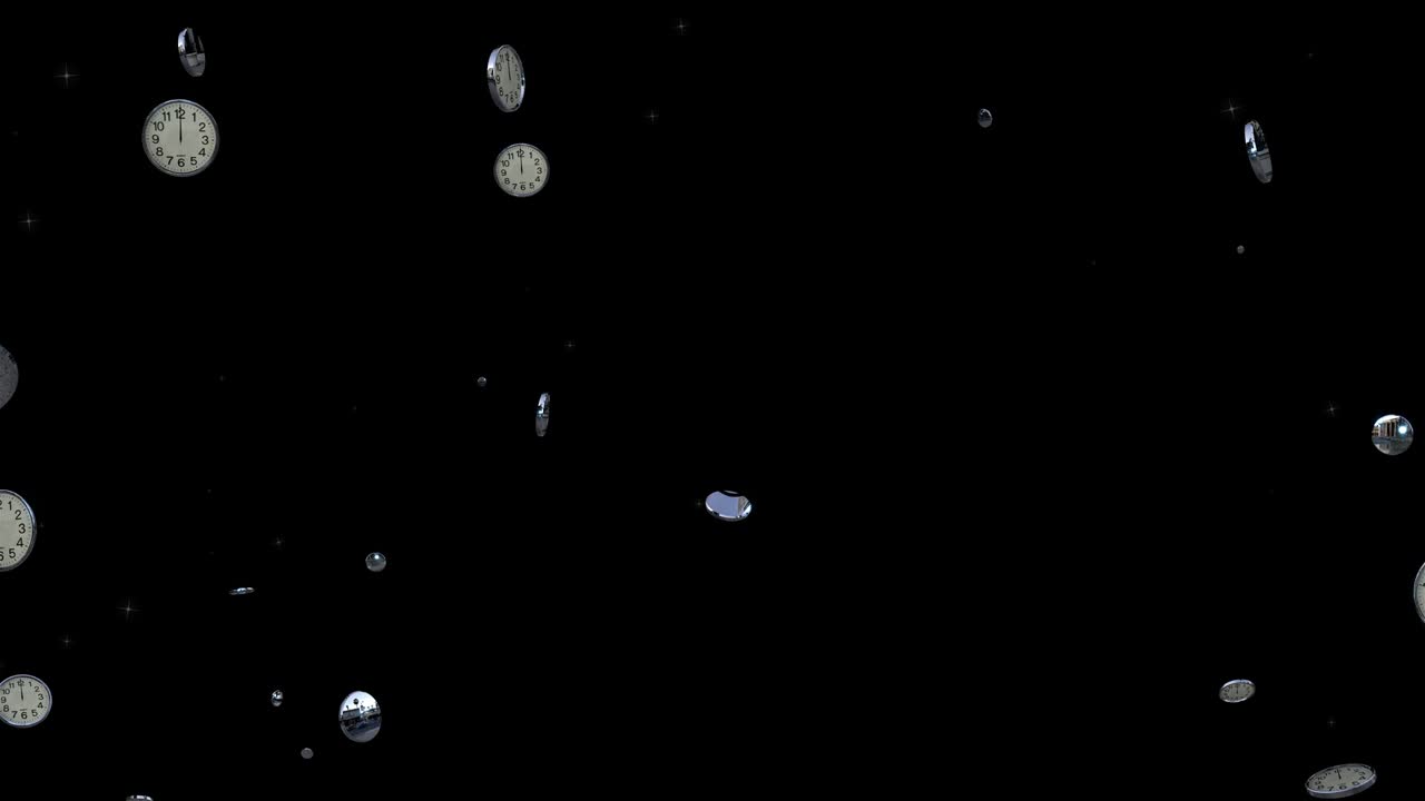 시계 입자 루프 배경 애니메이션