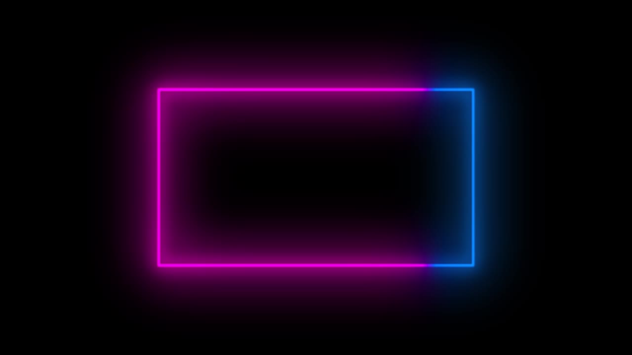 marco de neón con colores vibrantes
