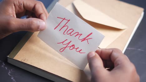 handwritten thank you note