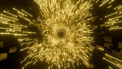 glowing neon rays in motion with speed of light, 3d loop