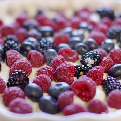 freshly baked homemade pie with assorted berries