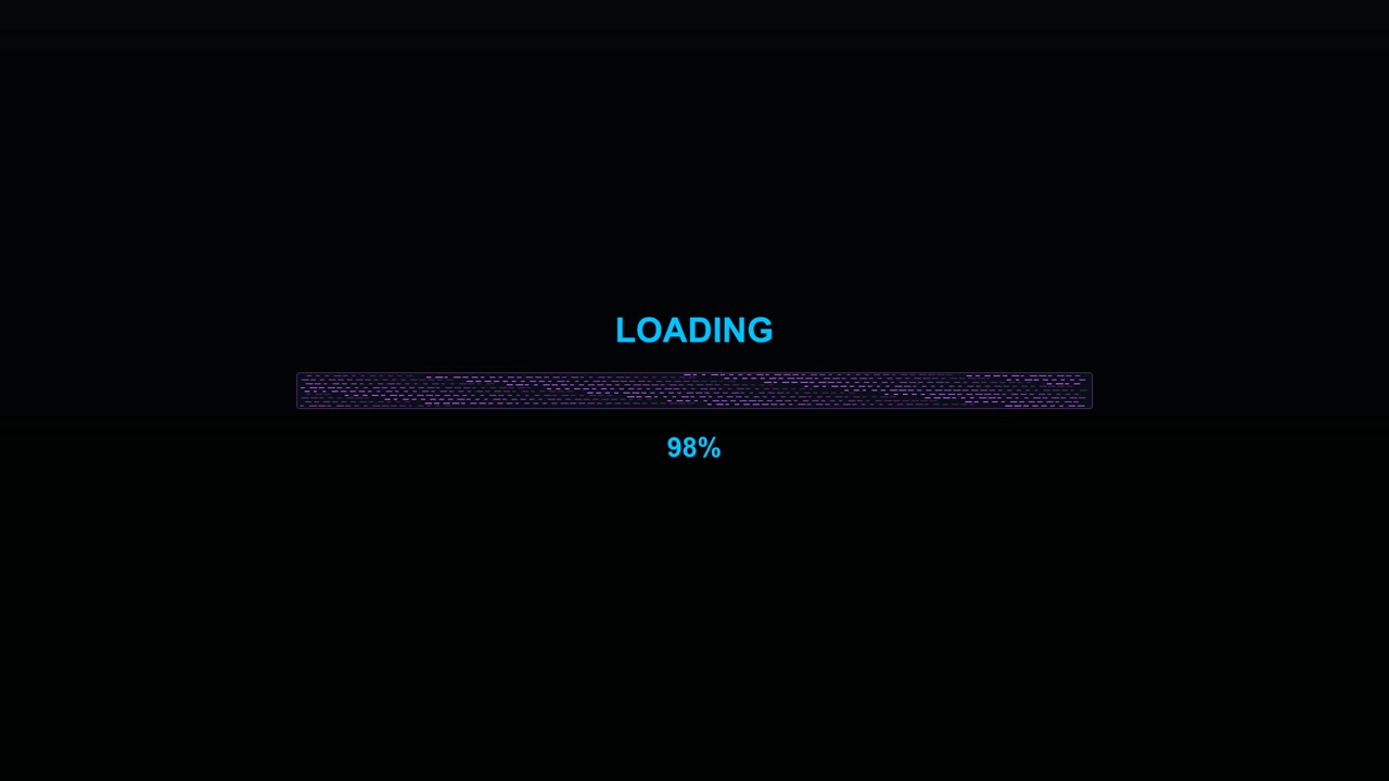 A progressbar animation is shown while loading, indicating the start of content for a streamer or video creator. This occurs before the video begins to play for viewers