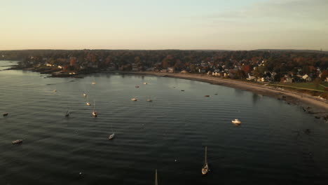 hermosa vista aérea de simonton cove y willard beach en portland maine
