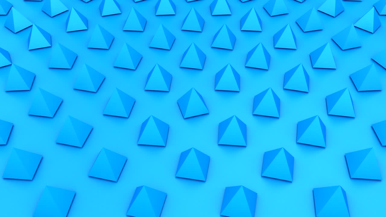 회전하는 피라미드는 파도를 형성합니다.