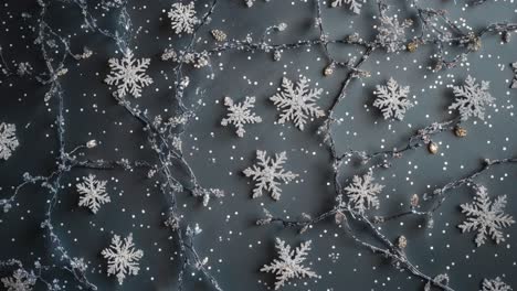 christmas snowflake decor on dark background